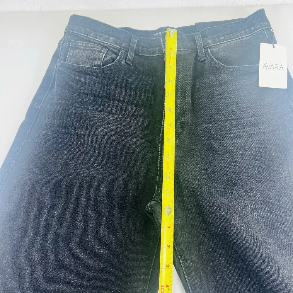 NWT Just Black Denim Wide Leg Jeans Women’s 29 Black High Rise USA - Picture 9 of 10